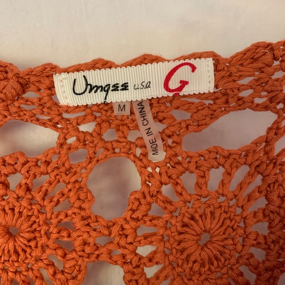 Umgee burnt orange crochet sweater/top - Picture 2 of 5